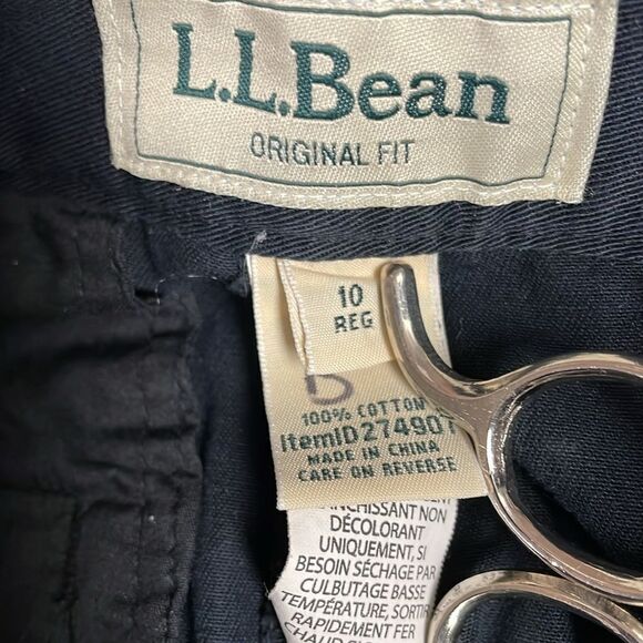 L.L.Bean Original Fit Ladies Size 10 Reg Black or possibly dark navyCotton Pants - Picture 6 of 7